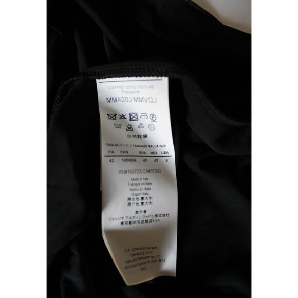 Armani Collezioni Drape Jersey Dress Black Size US 6/ IT 42 - Picture 5 of 5